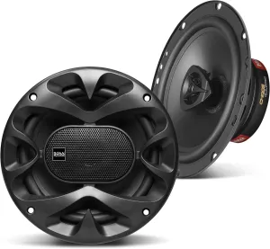 BOSS Audio Systems CH6520B Chaos Series 6.5 Inch Car Stereo Door Speakers - 250 Watts Max, 2 Way, Full Range Audio, 1 Inch Tweeter, Coaxial, Sold in Pairs