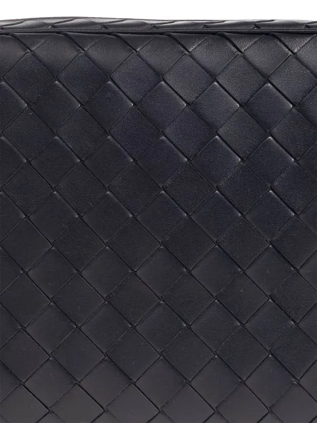 Bottega Veneta Bottega Veneta Leather Handbag, Men's, Navy Blue