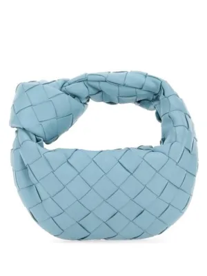 Bottega Veneta Candy Jodie Intrecciato Tote Bag Light Blue