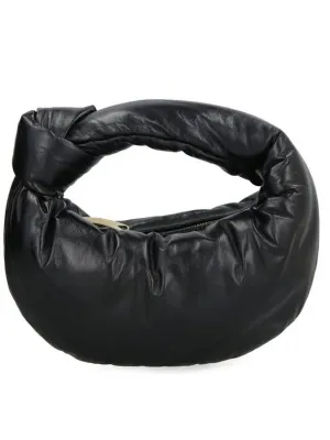 Bottega Veneta Jodie Puffy Mini Tote Bag Black