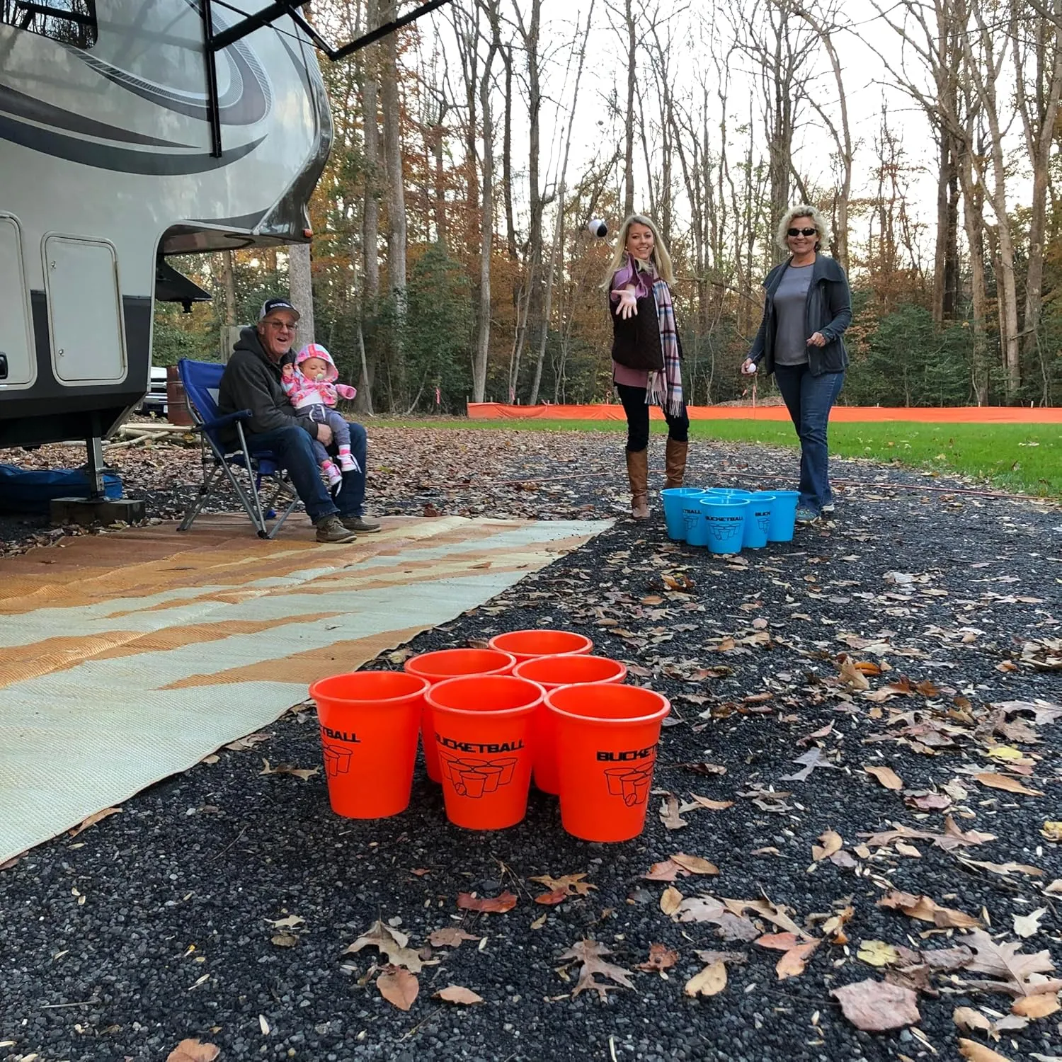 BucketBall | Original, Largest & Most Durable Brand | Supports USA Jobs | Ultimate Outdoor & Tailgate Game | Perfect for Beach, Pool, Lawn, Yard, Camping