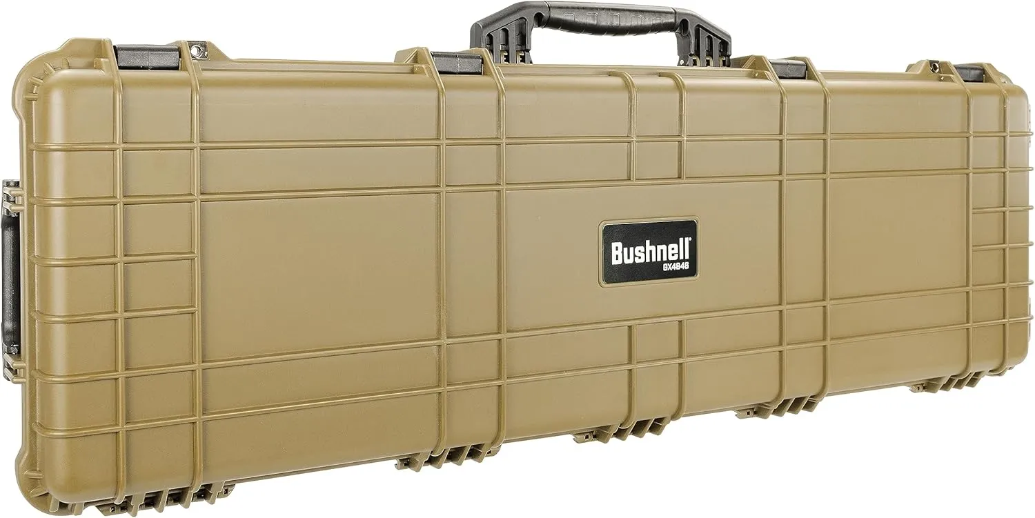 Bushnell 53 Inch Hard Rifle Case, Waterproof, Shock Proof, and TSA Ready with Wheels