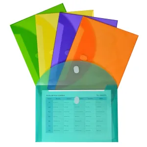 C-Line Products Reusable Envelopes with Hook & Loop Closure, 10 Pack Assorted