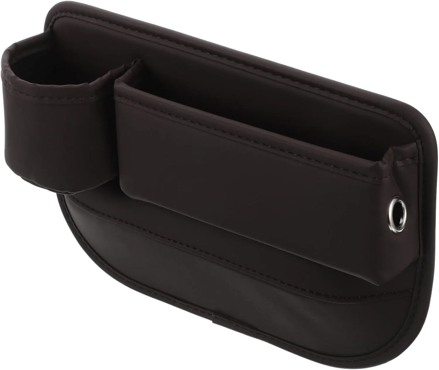 Cabilock Seat Storage Cup Holder Car Gap Bag Universal Cup Holder for Car Seat Car Front Seat Organizer Car Seat Gap Organizer Car Purse Holder Between Seats Brown Leather