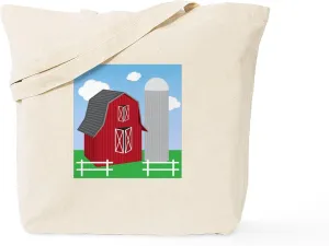 CafePress Barn & Silo Tote Bag Reusable Natural Beige Canvas Shopping Bag