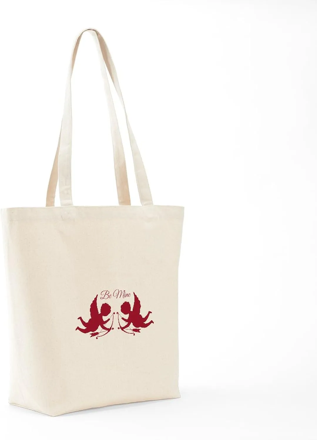 CafePress Be Mine Cupids Tote Bag Reusable Natural Beige Canvas Shopping Bag