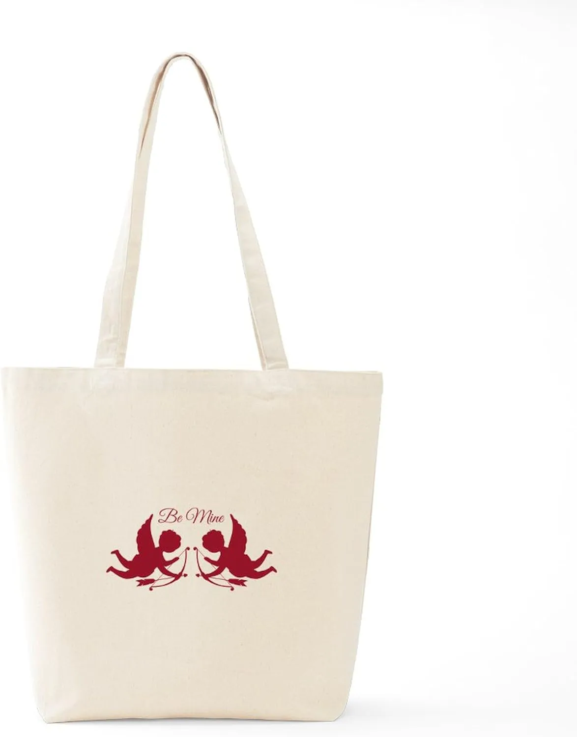 CafePress Be Mine Cupids Tote Bag Reusable Natural Beige Canvas Shopping Bag