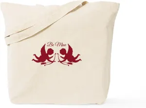 CafePress Be Mine Cupids Tote Bag Reusable Natural Beige Canvas Shopping Bag