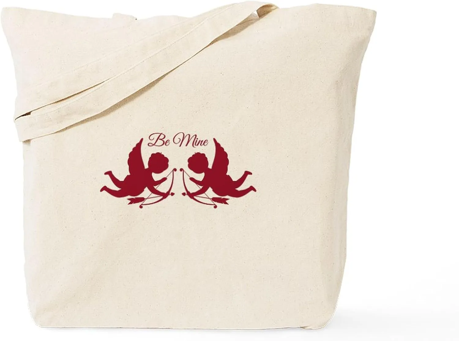 CafePress Be Mine Cupids Tote Bag Reusable Natural Beige Canvas Shopping Bag