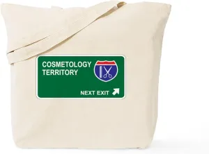 CafePress Cosmetology Territory Tote Bag Reusable Natural Beige Canvas Shopping Bag