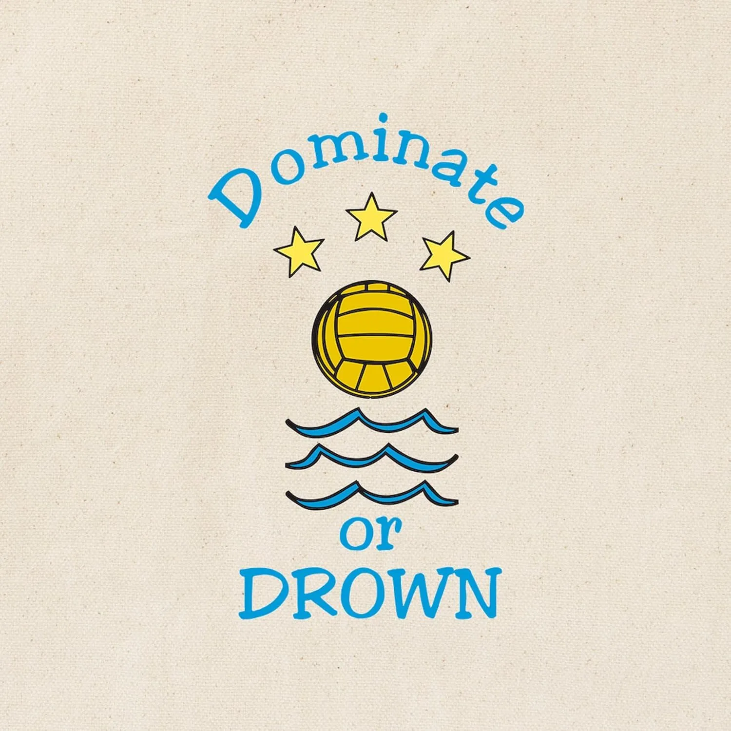 CafePress Dominate Or Drown Tote Bag Reusable Natural Beige Canvas Shopping Bag