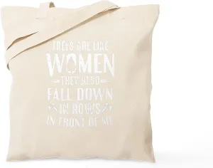 CafePress Logger Lumberjacks Trees Are Like Reusable Natural Beige Canvas Shopping Bag