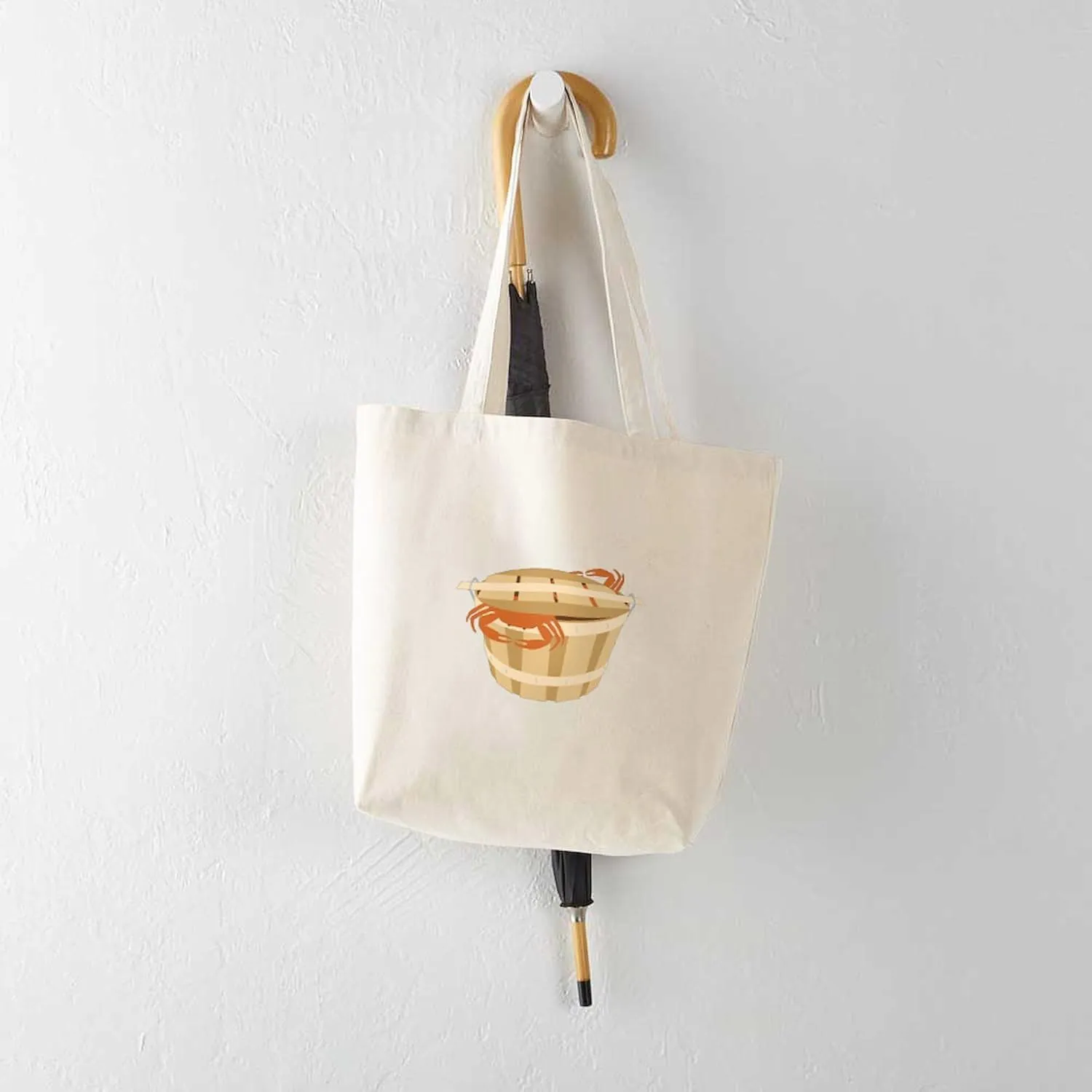 CafePress Maryland Crab Tote Bag Reusable Natural Beige Canvas Shopping Bag