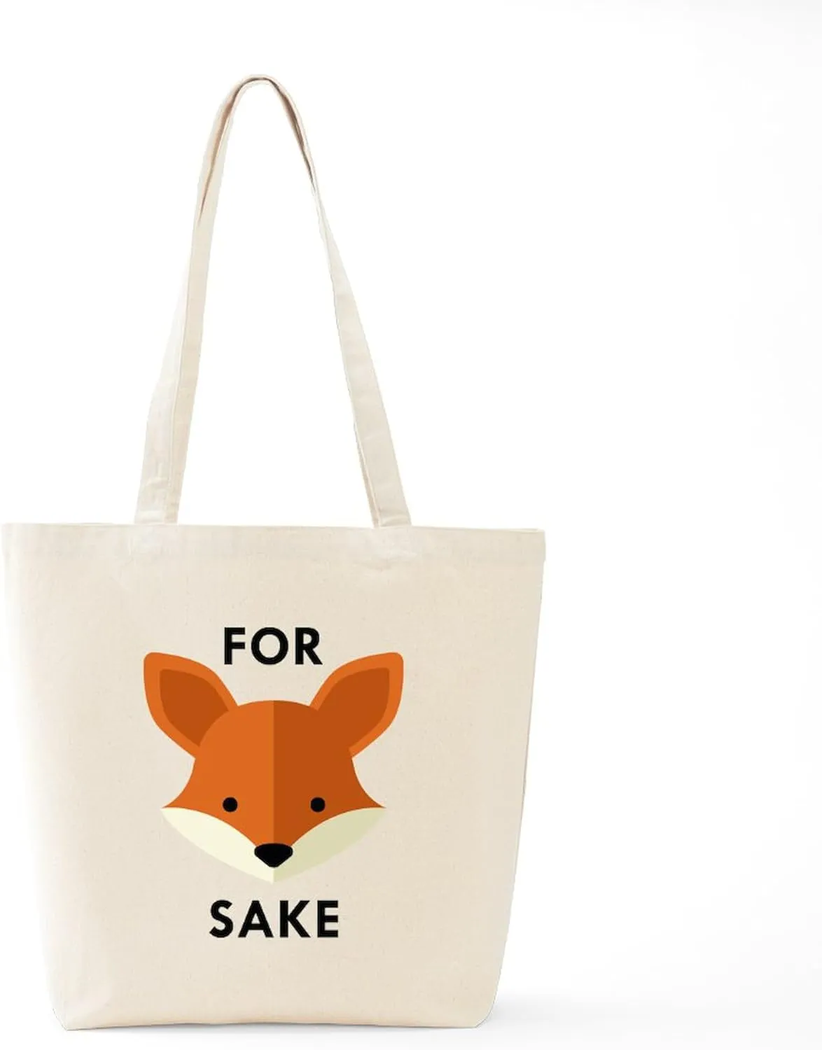 CafePress Oh! For Fox Sake Tote Bag Reusable Natural Beige Canvas Shopping Bag