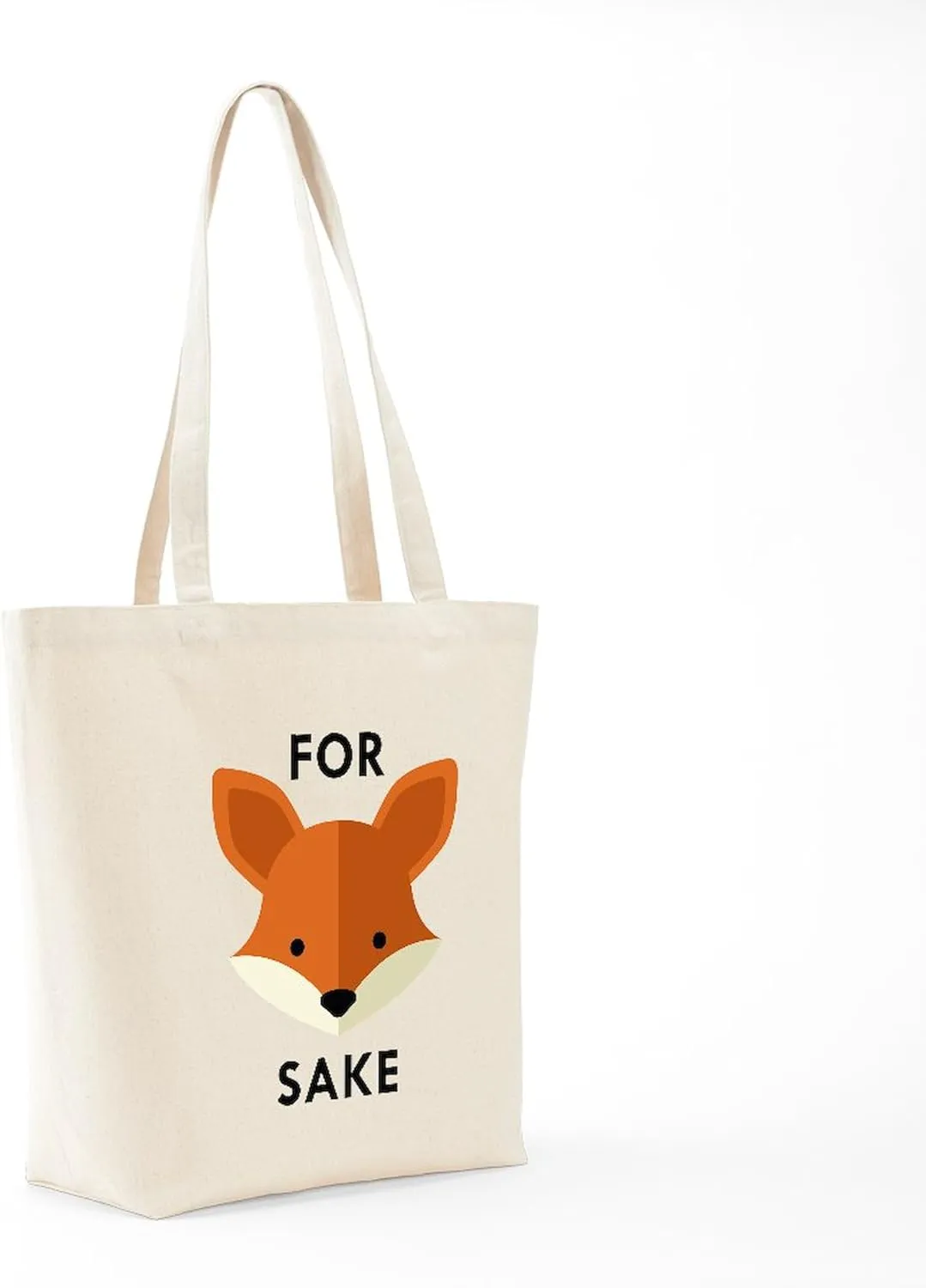 CafePress Oh! For Fox Sake Tote Bag Reusable Natural Beige Canvas Shopping Bag