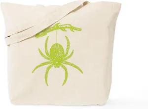 CafePress Poison Green Spider Tote Bag Reusable Natural Beige Canvas Shopping Bag