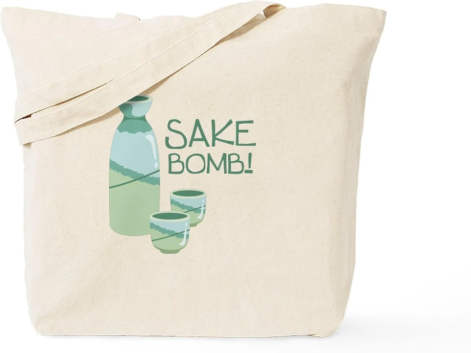 CafePress Sake Bomb Tote Bag Reusable Natural Beige Canvas Shopping Bag