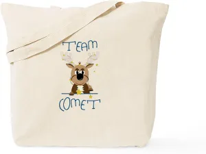 CafePress Team Comet Tote Bag Reusable Natural Beige Canvas Shopping Bag
