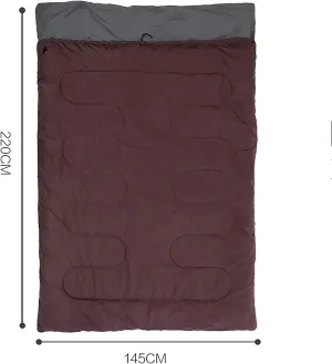 Camping Sleeping Bags Outdoor Camping Double Sleeping Bag Indoor Lunch Break Adult Cotton Sleeping Bag Envelope Style Easy to Storage and Carry Wear-Resistant and Waterproof