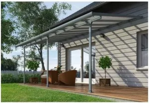 Canopia 10x60 Feria Steel Patio Cover Kit - Gray (HG9460)