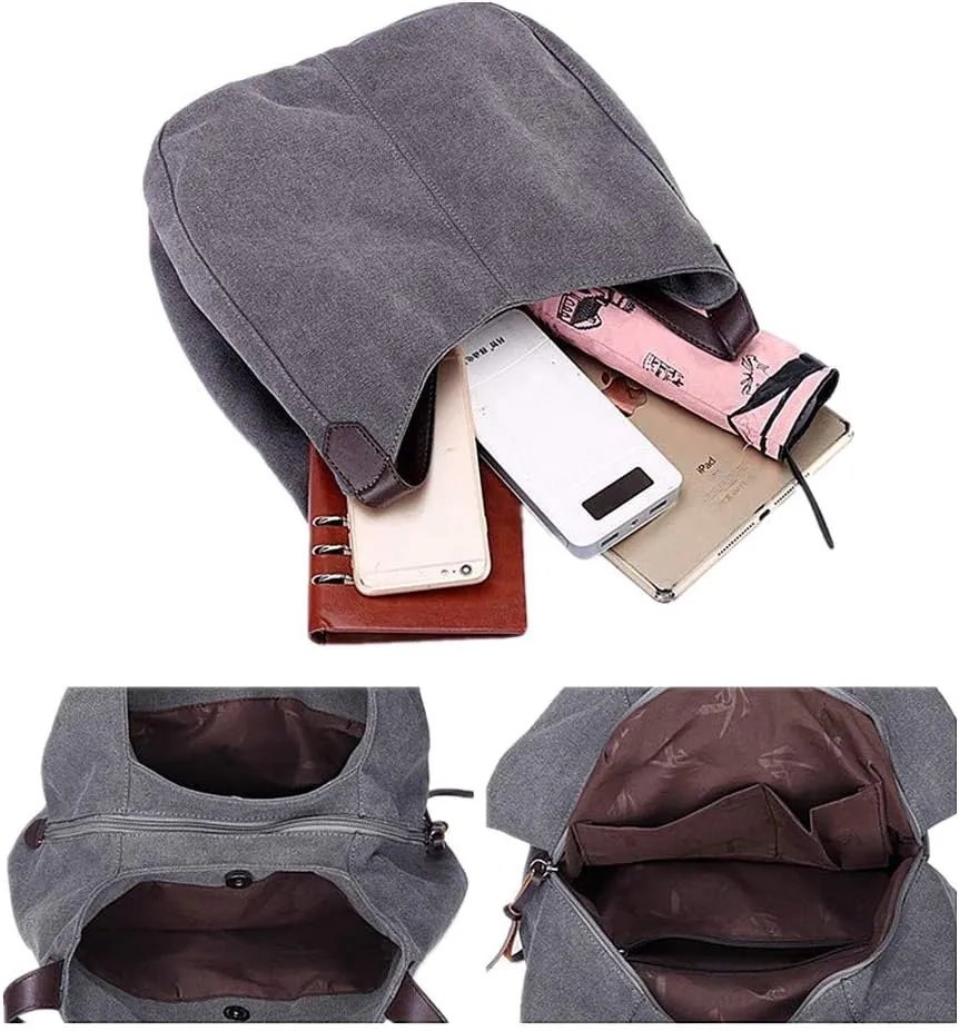 Canvas Hobo Bag Tote Handbag Shopping Shoulder Bag