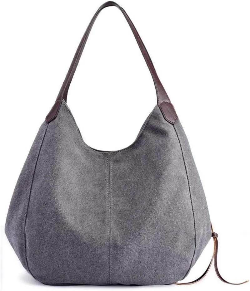 Canvas Hobo Bag Tote Handbag Shopping Shoulder Bag