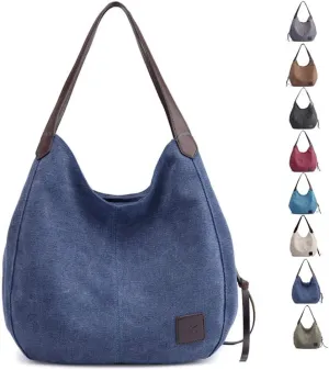 Canvas Hobo Bag Tote Handbag Shopping Shoulder Bag