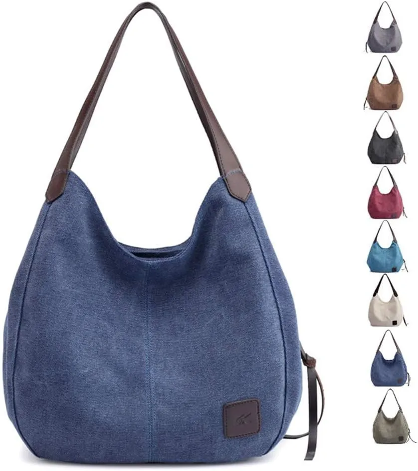 Canvas Hobo Bag Tote Handbag Shopping Shoulder Bag