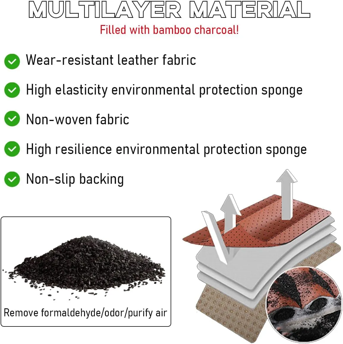 Car Front Bottom Seat Cover, PU Leather Full Wrap Bottom Seat Cushion with Storage Bag, Front Car Bottom Seat Pad Fits for 95% Vehicle, Universal Interior Car Accessories (Coffee)