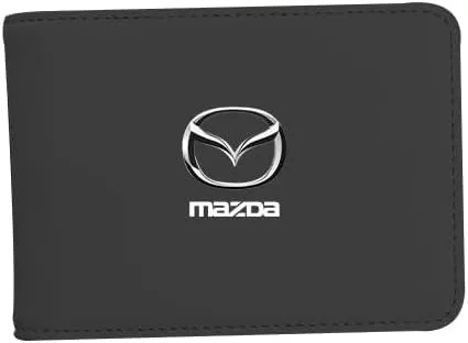 Car Wallets and License Insurance Holders for Mazda B-Series Biante Bongo BT-50, Slim Wallet Card Holder Anti-Theft Credit Essential Wallet Case Organizer,Black