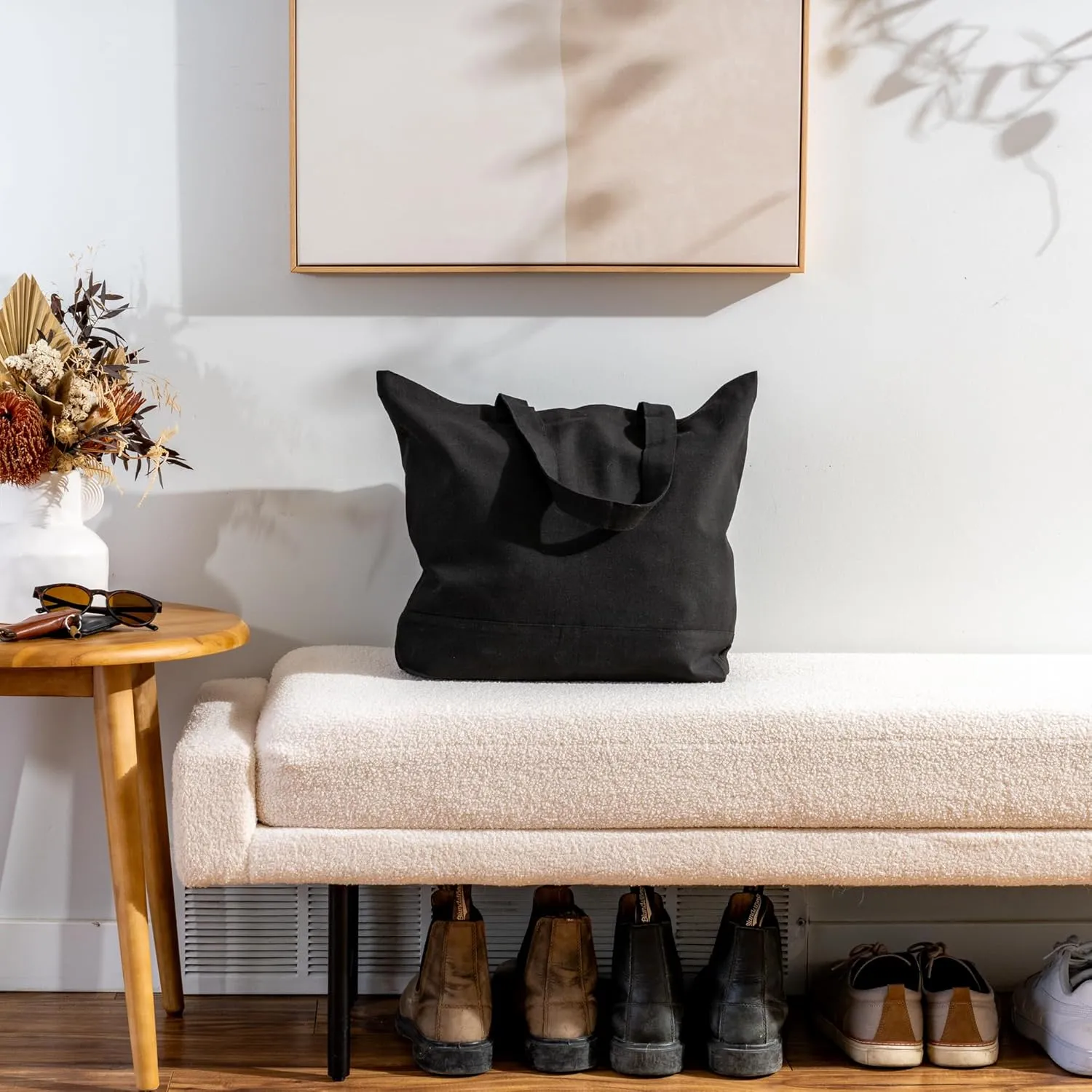 Carrywell |Not Made in China| Cotton Canvas Tote Bags, Blank Reusable Shopping Bags, Organic Cloth, Screen Print and DIY