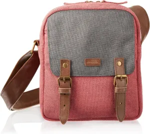 caseable shoulder travel bag for Kindle in maroon / grey