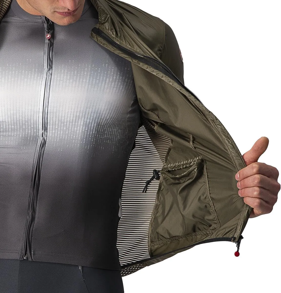 CASTELLI Men’s Aria Shell Jacket, Highly Packable Ultra-Light Wind Protective Cycling Apparel for Road Cycling & Bike Rides