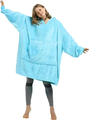 Catalonia Oversized Blanket Hoodie Sweatshirt, Fleece Pullover with Large Front Pocket, for Adults Men Women