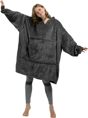 Catalonia Oversized Blanket Hoodie Sweatshirt, Fleece Pullover with Large Front Pocket, for Adults Men Women