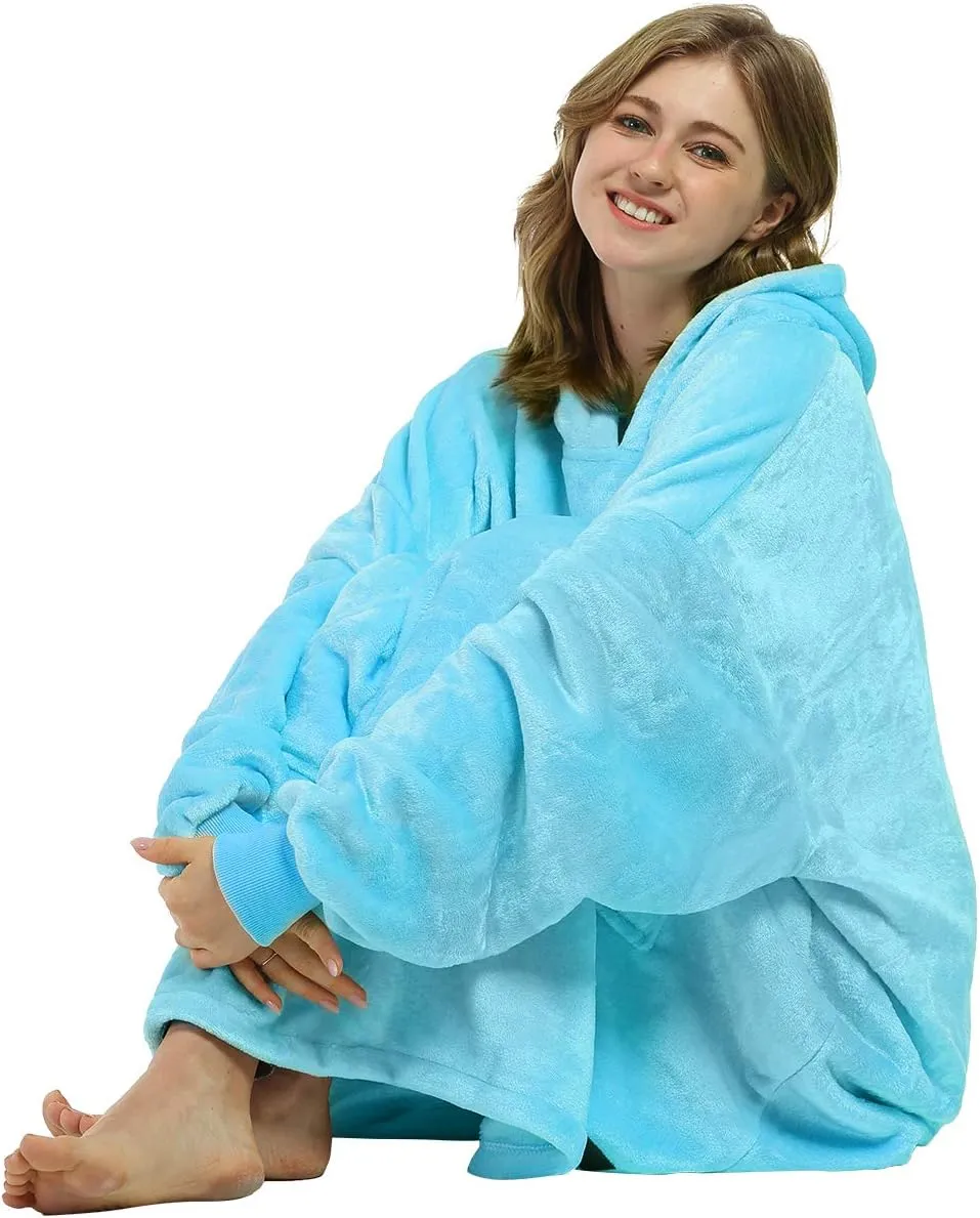 Catalonia Oversized Blanket Hoodie Sweatshirt, Fleece Pullover with Large Front Pocket, for Adults Men Women