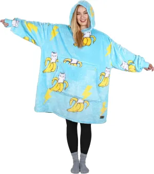 Catalonia Oversized Blanket Hoodie Sweatshirt, Fleece Pullover with Large Front Pocket, for Adults Men Women