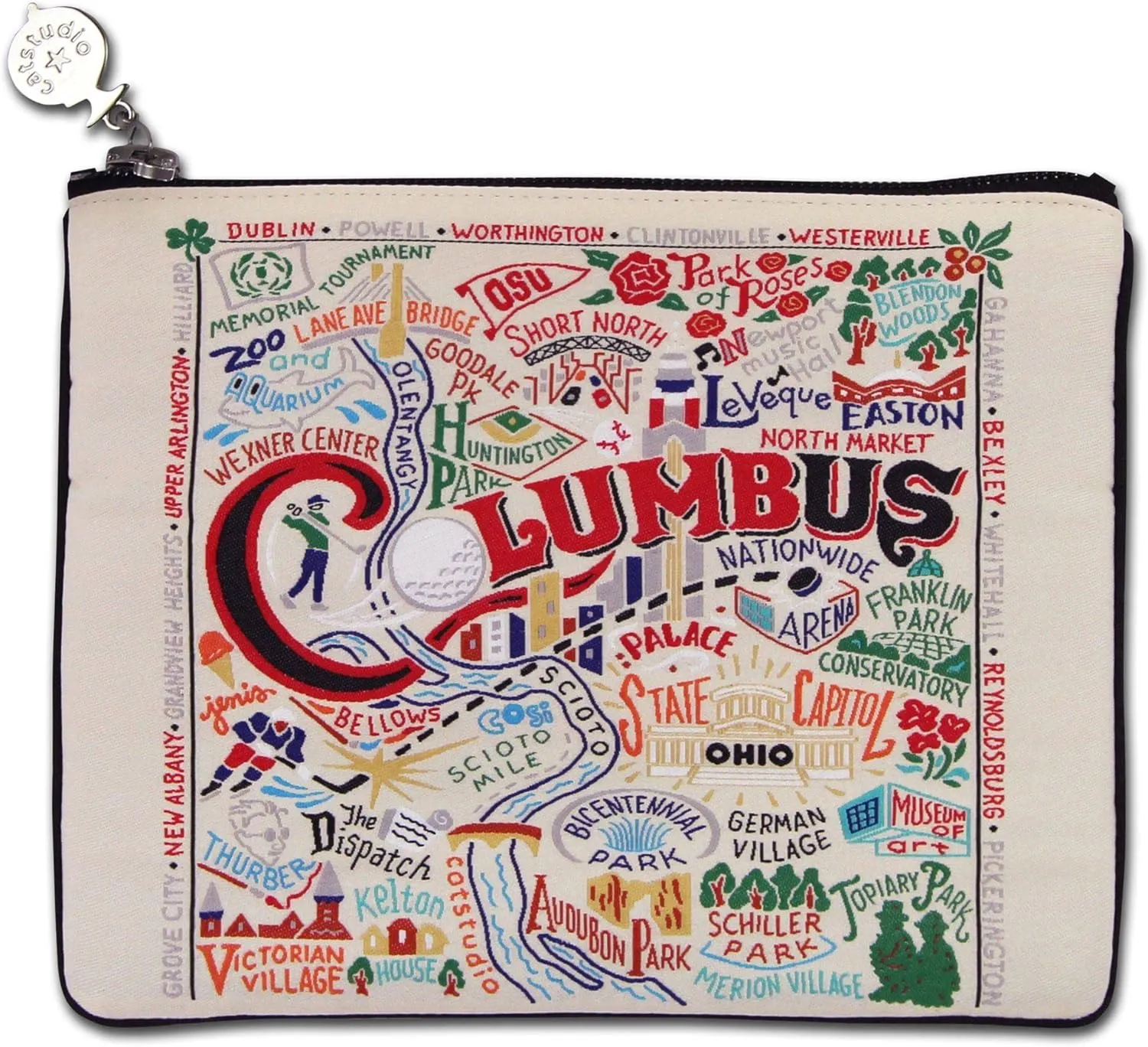 catstudio Columbus Zipper Pouch Purse | Holds Your Phone, Coins, Makeup, Dog Treats, & Tech Tools