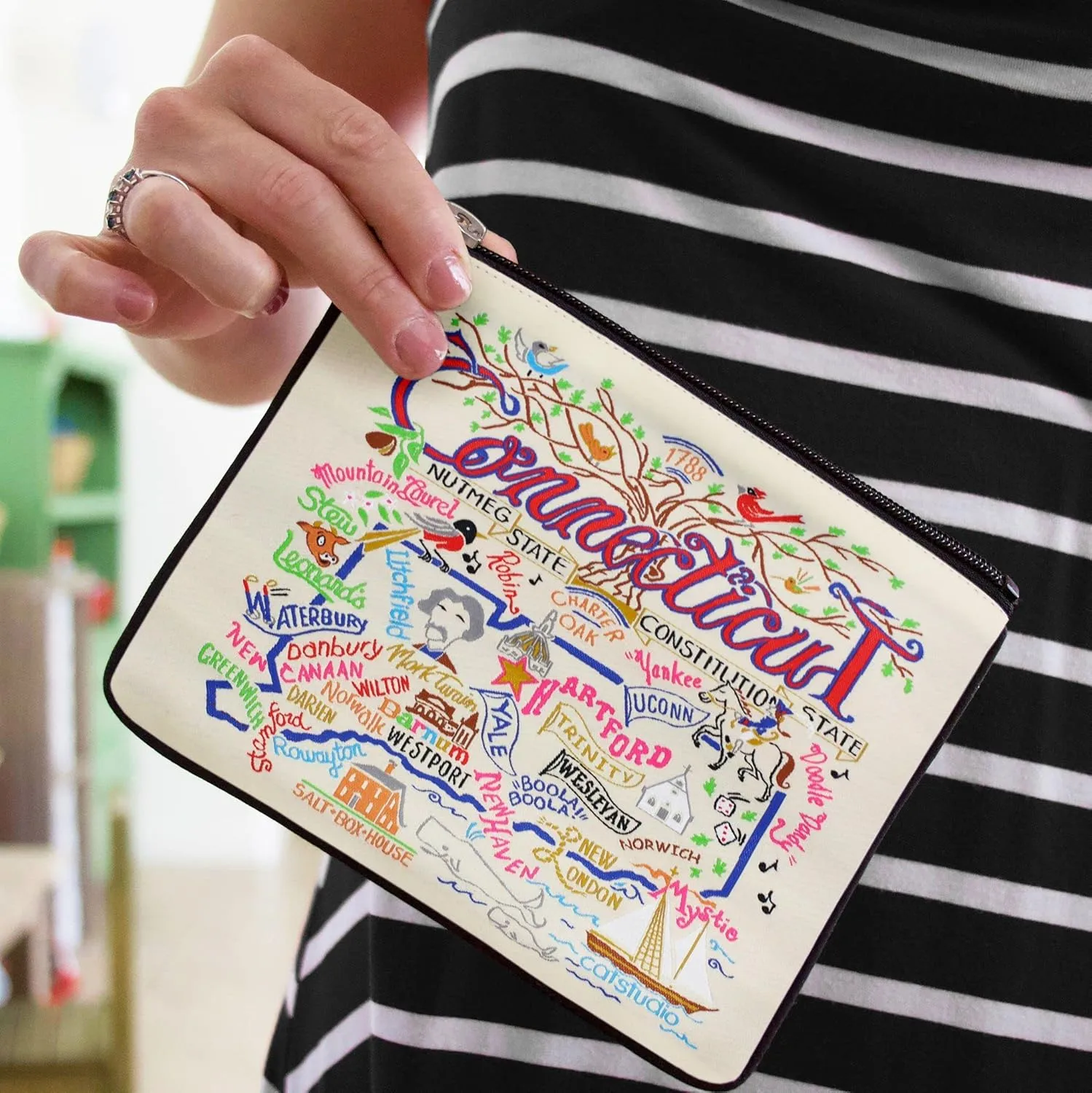 catstudio Connecticut Zipper Pouch Purse | Holds Your Phone, Coins, Makeup, Dog Treats, & Tech Tools