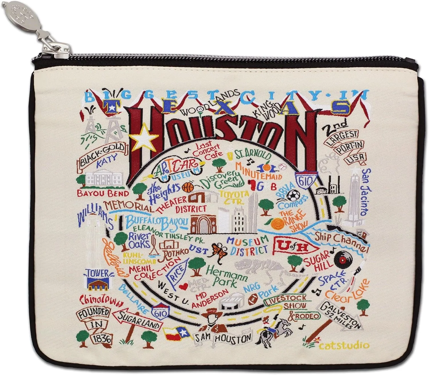 catstudio Houston Zipper Pouch Purse | Holds Your Phone, Coins, Makeup, Dog Treats, & Tech Tools