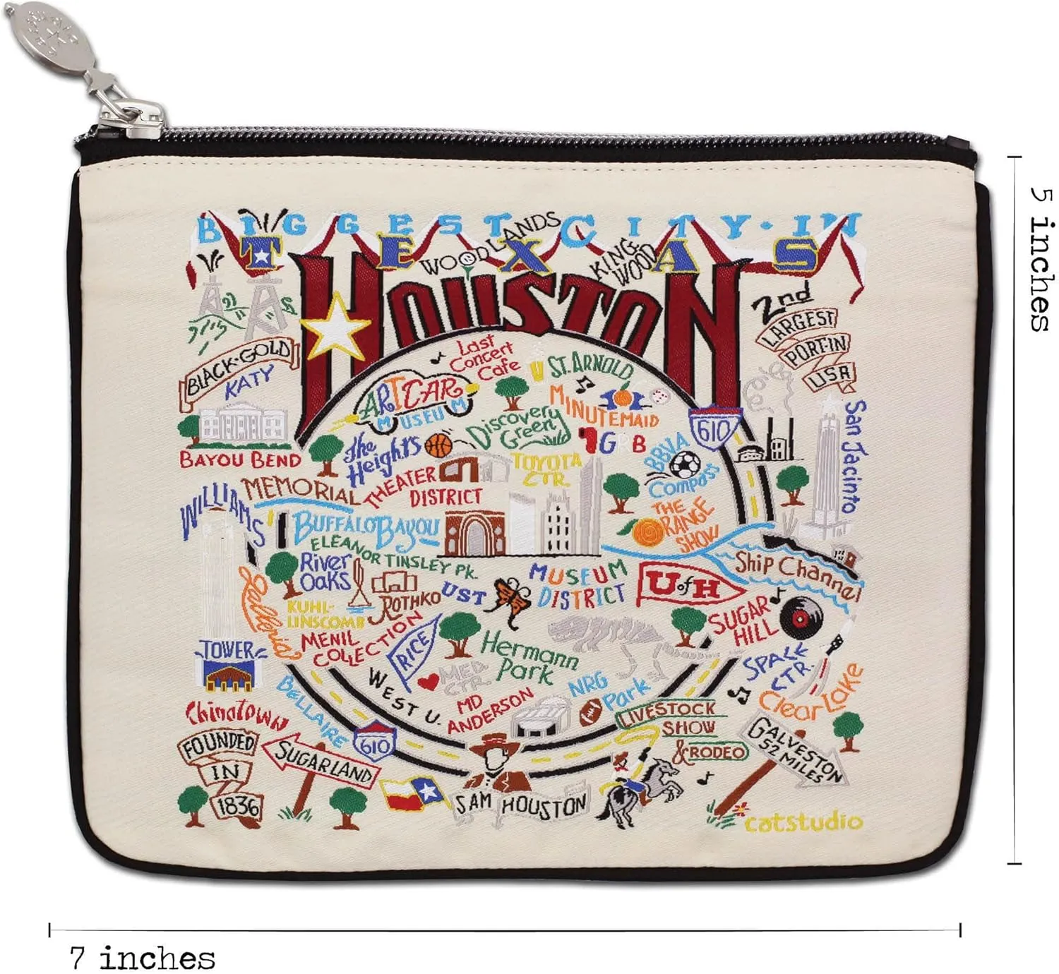 catstudio Houston Zipper Pouch Purse | Holds Your Phone, Coins, Makeup, Dog Treats, & Tech Tools