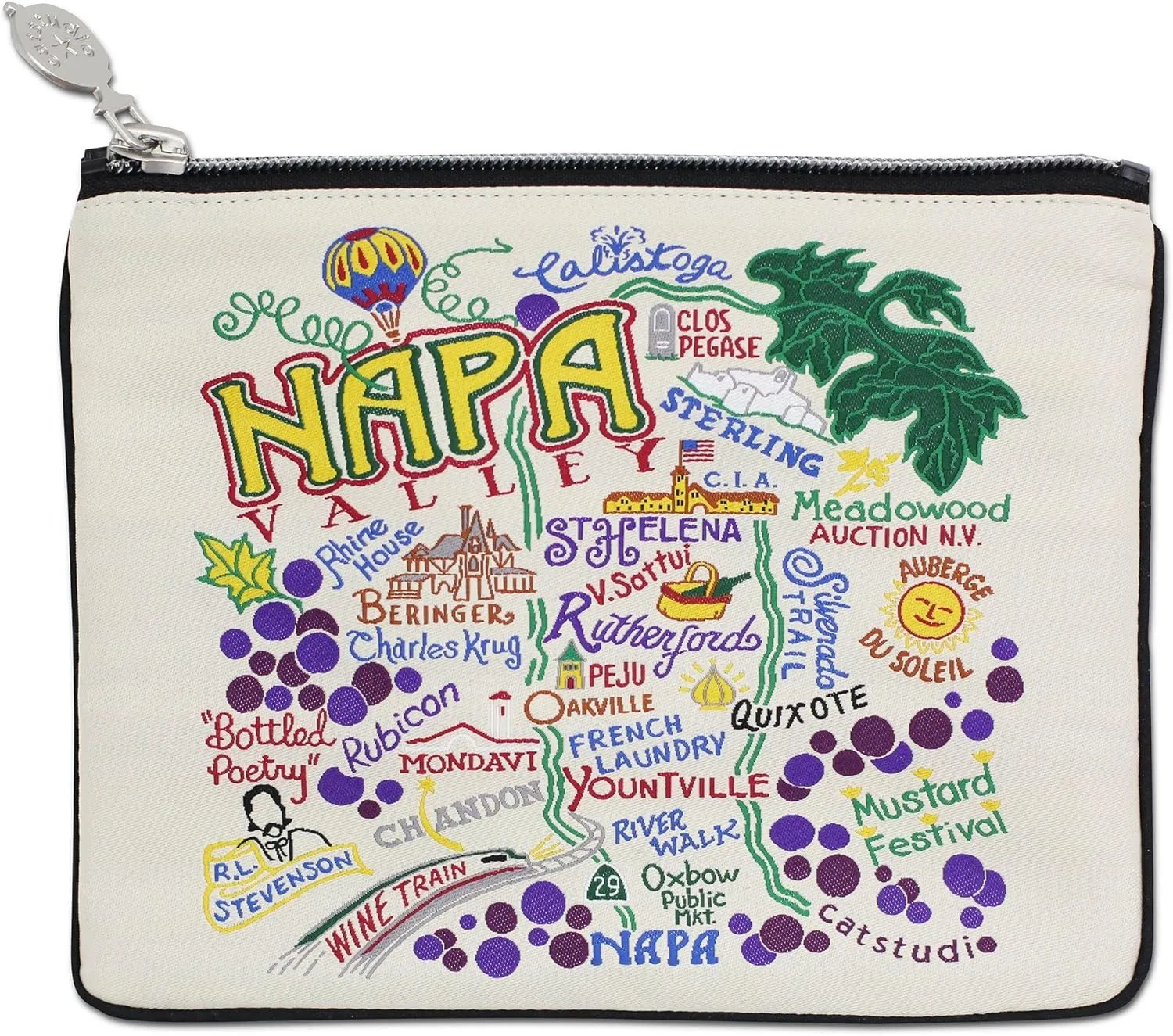 catstudio Napa Valley Zipper Pouch Purse | Holds Your Phone, Coins, Makeup, Dog Treats, & Tech Tools