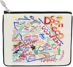 catstudio San Diego Zipper Pouch Purse | Holds Your Phone, Coins, Makeup, Dog Treats, & Tech Tools