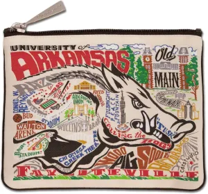 catstudio University of Arkansas Collegiate Zipper Pouch Purse | Holds Your Phone, Coins, Makeup, Dog Treats, & Tech Tools