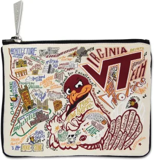catstudio Virginia Tech Collegiate Zipper Pouch Purse | Holds Your Phone, Coins, Makeup & Tech Tools