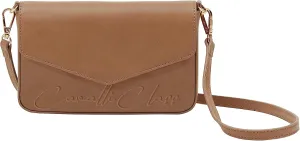 Cavalli Class MESSINA Camel Small Envelope Crossbody bag for womens