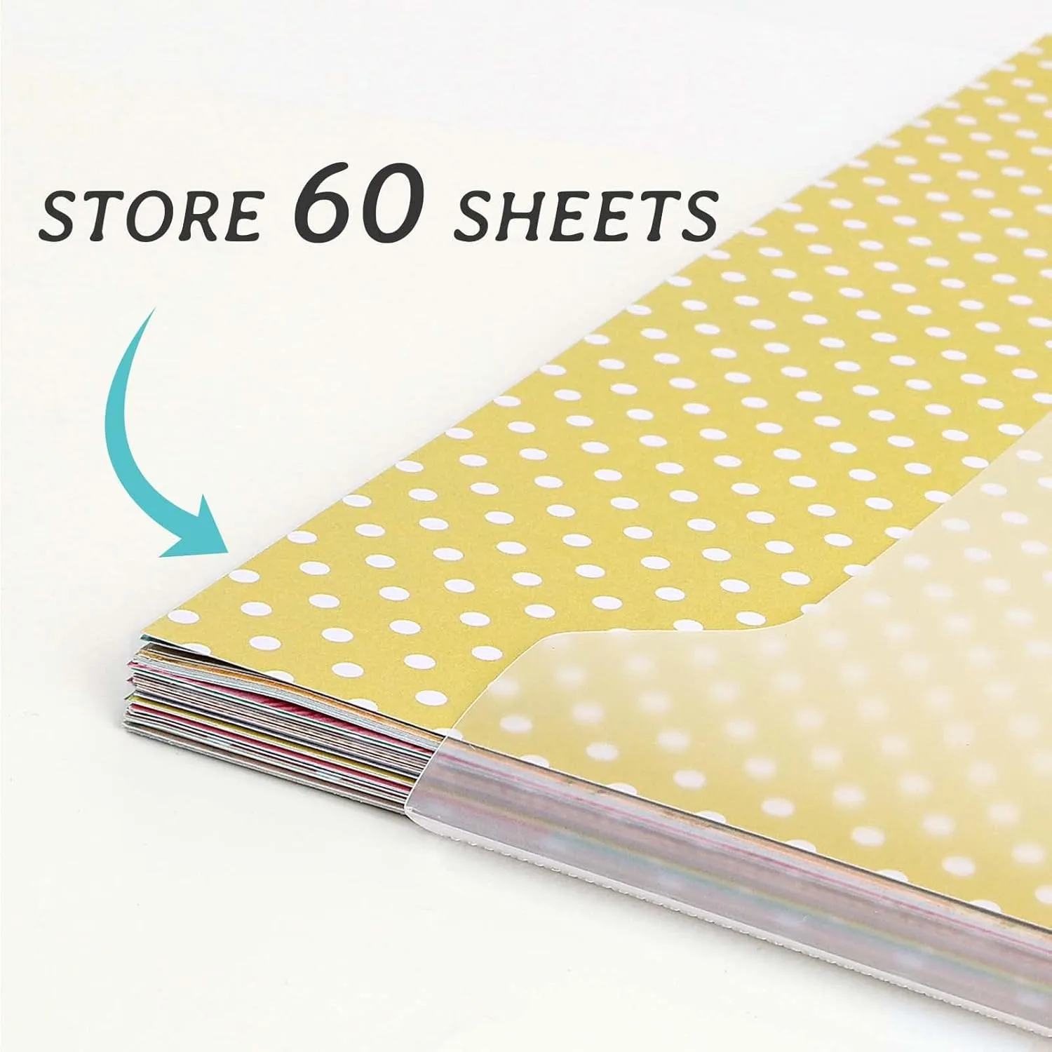Caydo Scrapbook Paper Storage Organizer with 60 Sticky Index Tabs, 10 Pack Plastic Paper Storage Bag for Holding 12 x 12 Inch Scrapbooking Cardstock Vinyl File