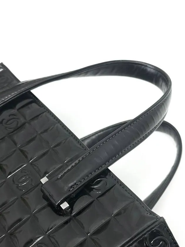 CC Instant help bar bag 4VCHB32177 division chocolate tote Energy-efficient Black logo 7th Chanel enamel