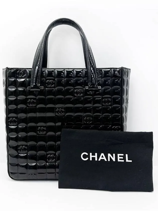 CC Instant help bar bag 4VCHB32177 division chocolate tote Energy-efficient Black logo 7th Chanel enamel