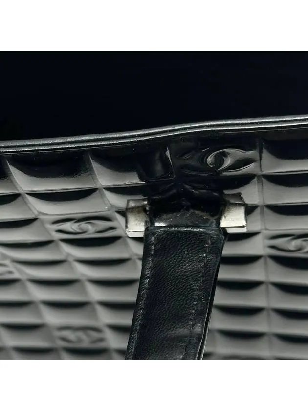 CC Instant help bar bag 4VCHB32177 division chocolate tote Energy-efficient Black logo 7th Chanel enamel